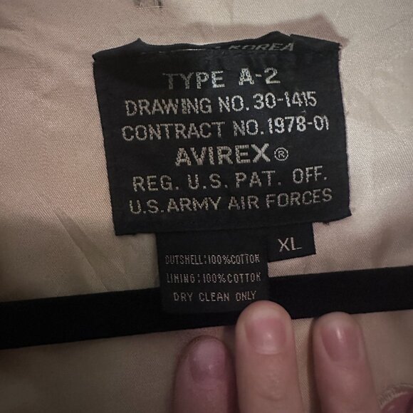 Avirex A-2 Bomber Flight Leather Jacket - Picture 10 of 16